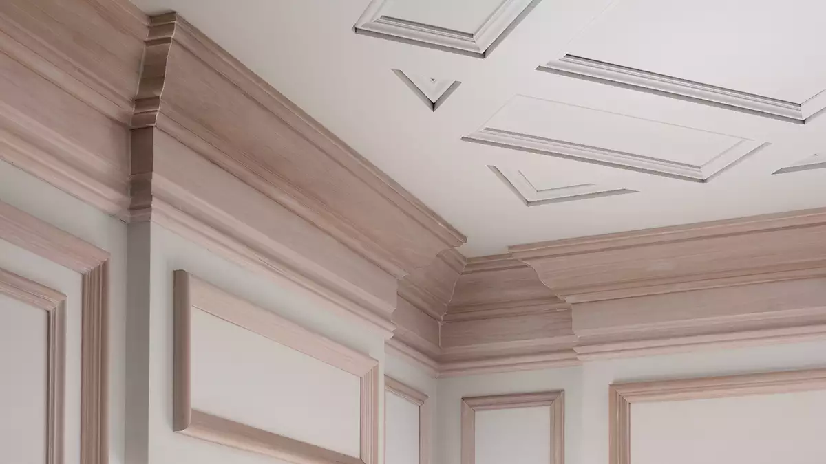 House Interior featuring Wall Panels, Moulding and Crown Moulding
