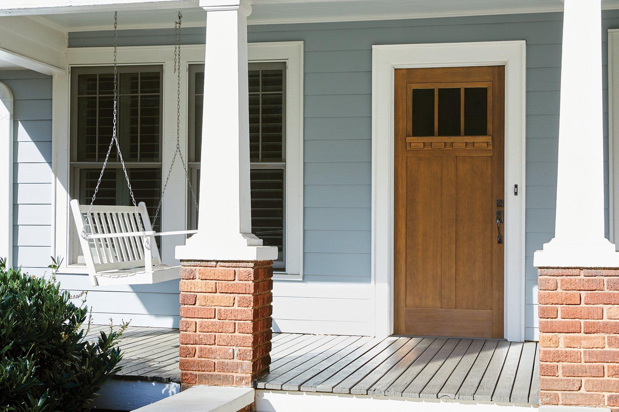 JELD-WEN® Architectural™ Collection Fiberglass Craftsman 2-Panel, 3-Lite Exterior Door