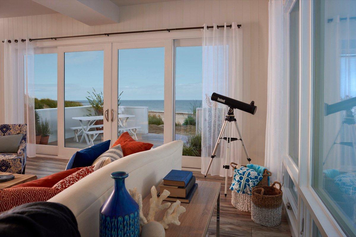 Ply Gem® MIRA Series Bi-Parting Sliding Door in White