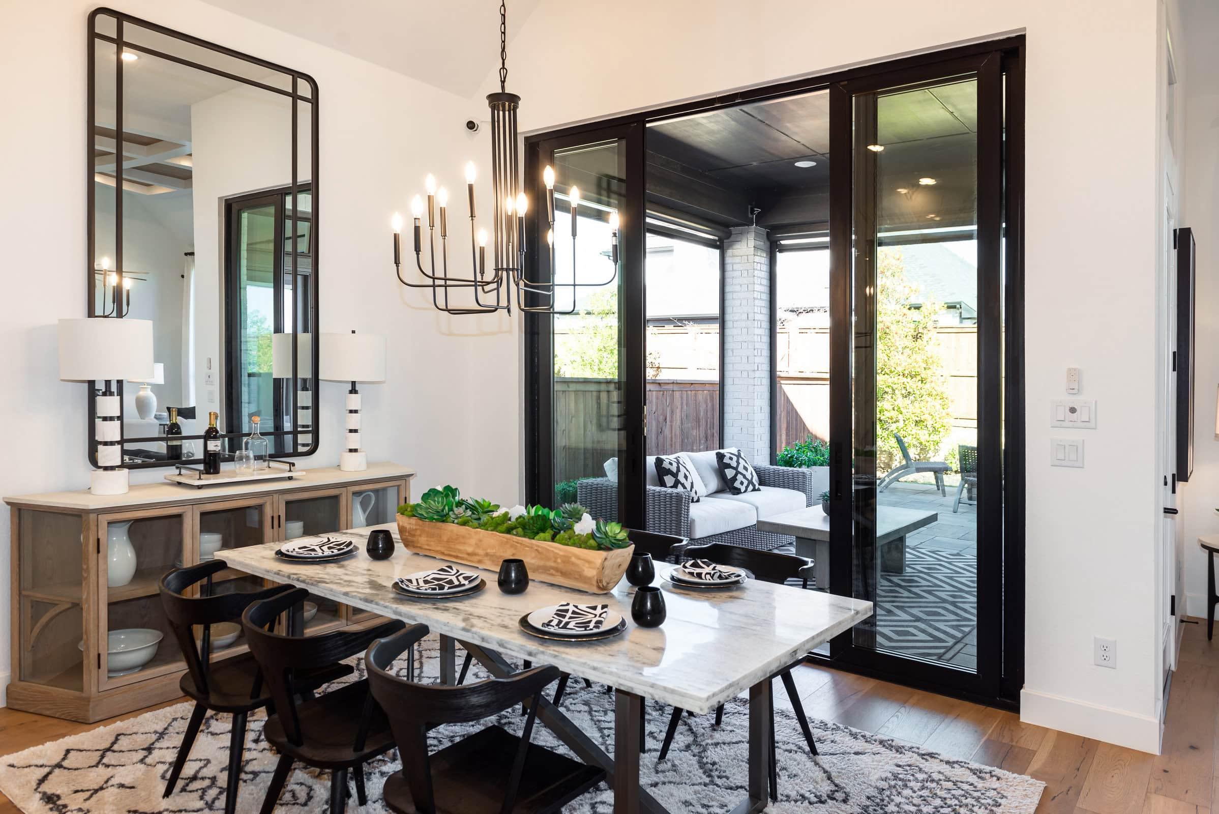 Win-Dor® 3750-Series Sliding Door with Black Frame